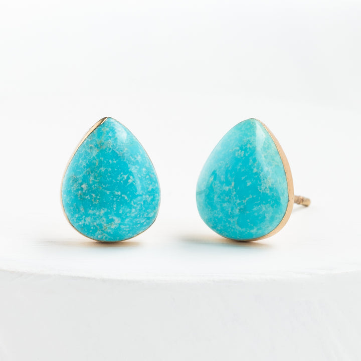 Teresa Teardrop Turquoise Studs