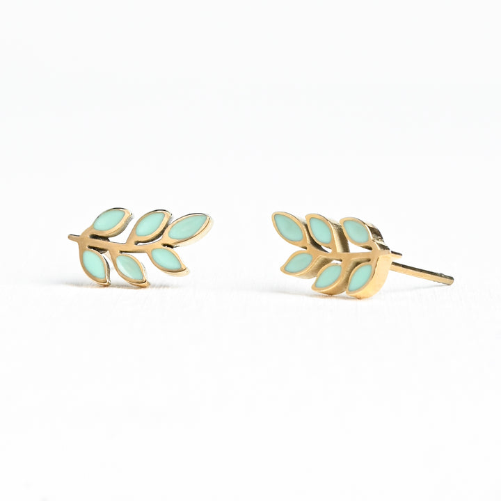 Rowen Stud Earrings in Mint