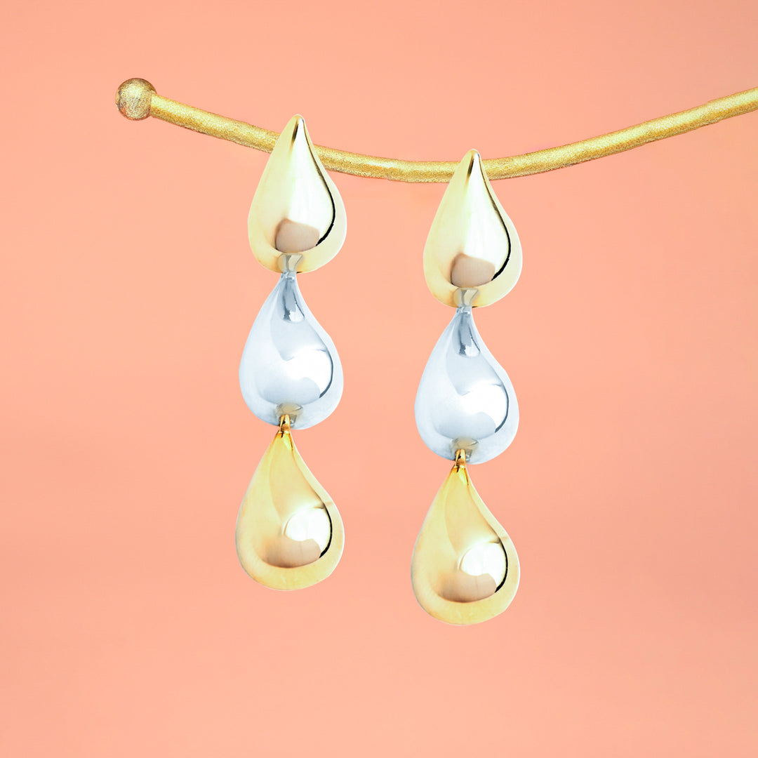 Fresh Beginnings Mixed Metal Drop Earrings