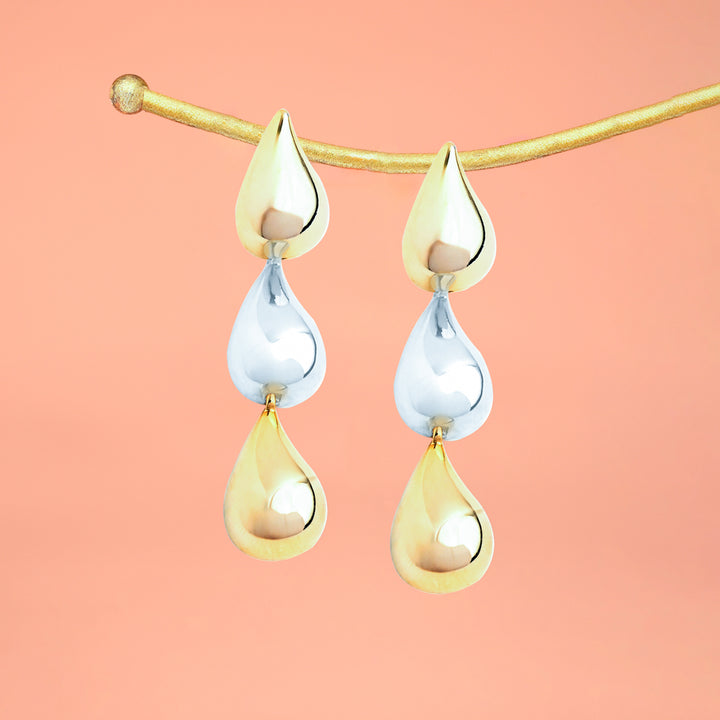 Fresh Beginnings Mixed Metal Drop Earrings