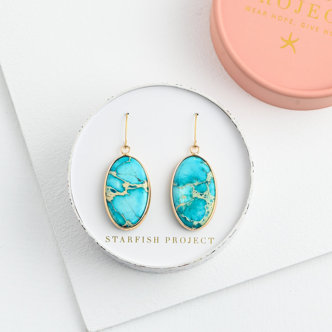 Tranquil Emperor Stone Earrings