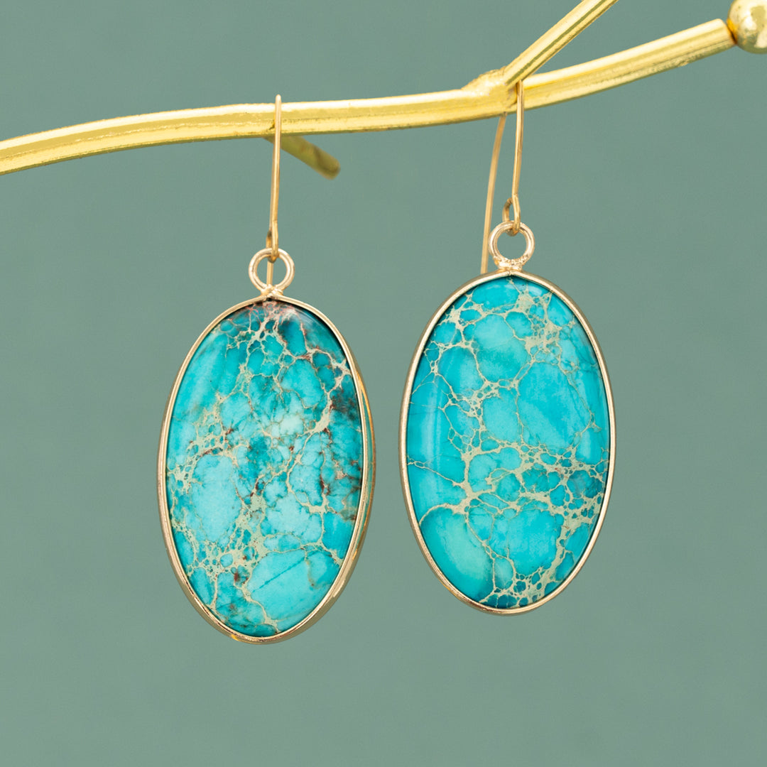 Tranquil Emperor Stone Earrings