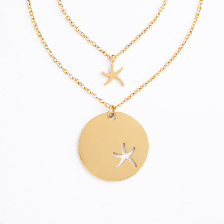 Community Gold Starfish Necklace Set