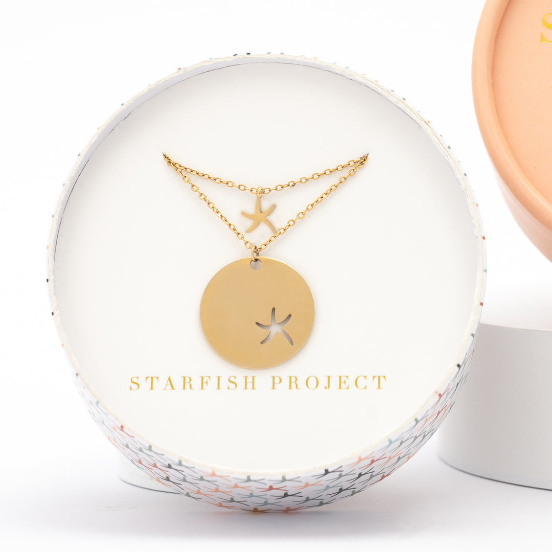 Community Gold Starfish Necklace Set