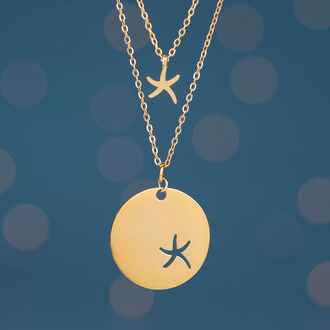 Community Gold Starfish Necklace Set