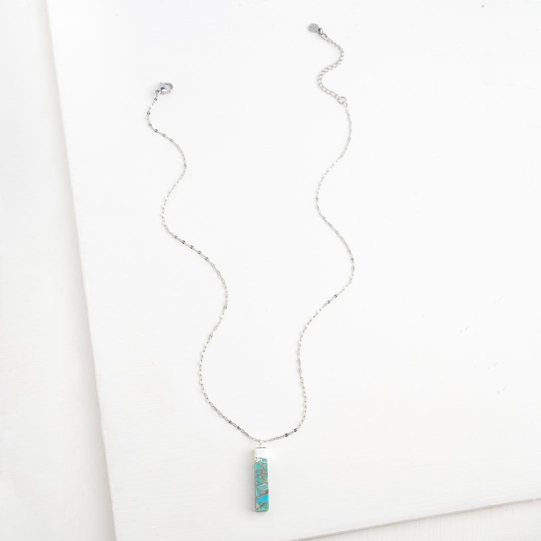 Brayden Turquoise Necklace in Silver