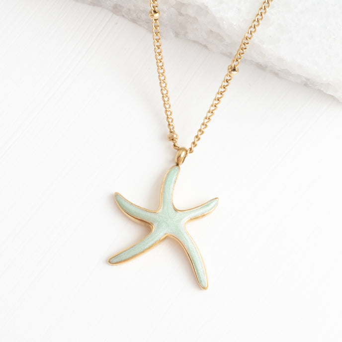 Starfish Hope Necklace in Mint