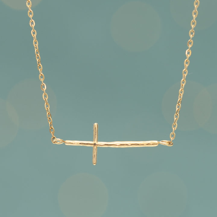 Radiant Cross Necklace in Gold