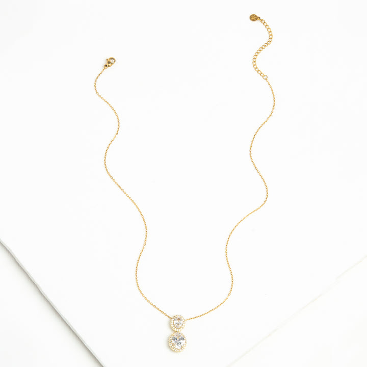 Divine Connection Gold and Zircon Necklace