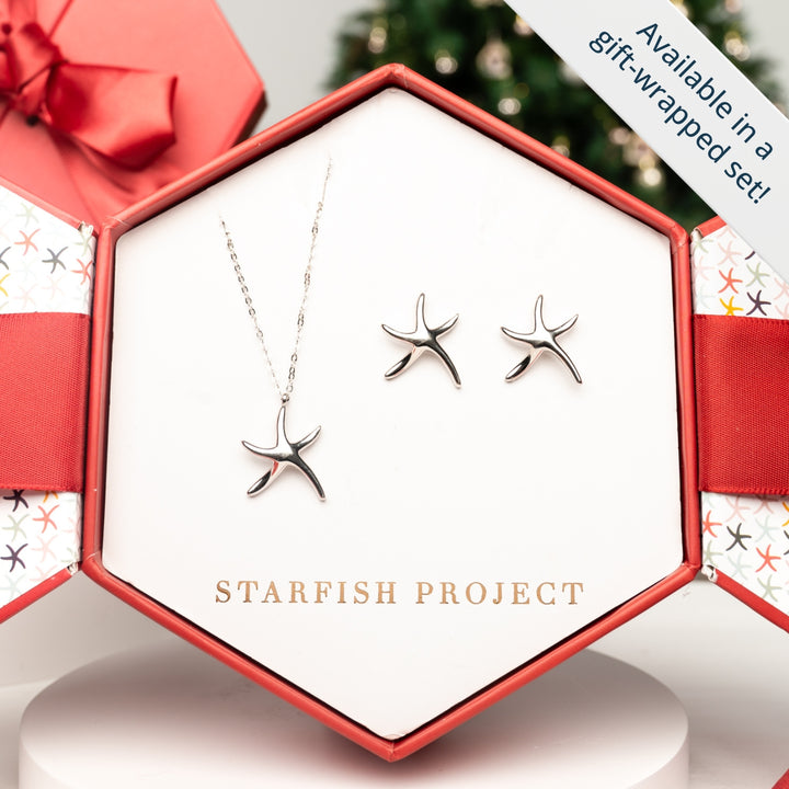 Starfish Hope Studs in Sterling Silver