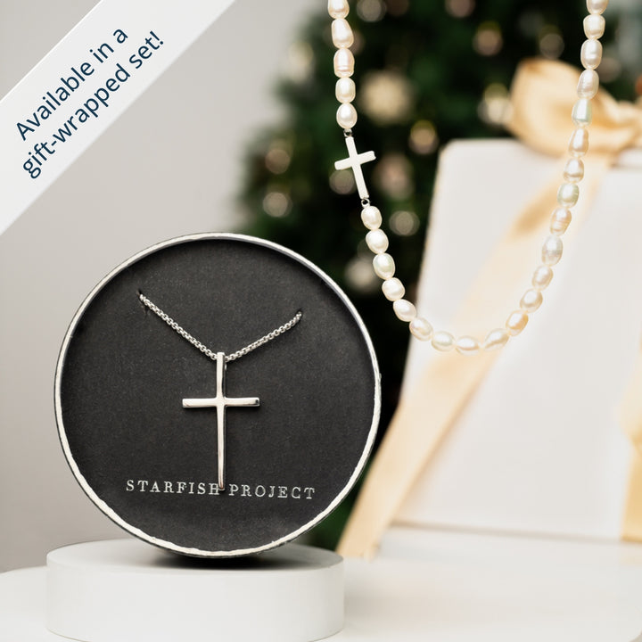 The Classic Cross Necklace in Sterling Silver