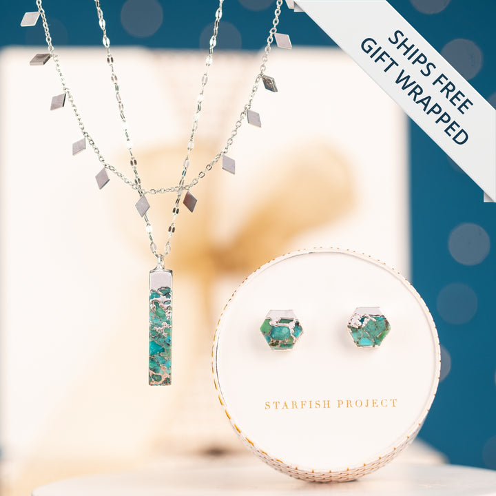 All is Bright Turquoise & Silver Gift Set