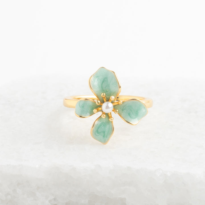 Hope in Bloom Ring in Mint