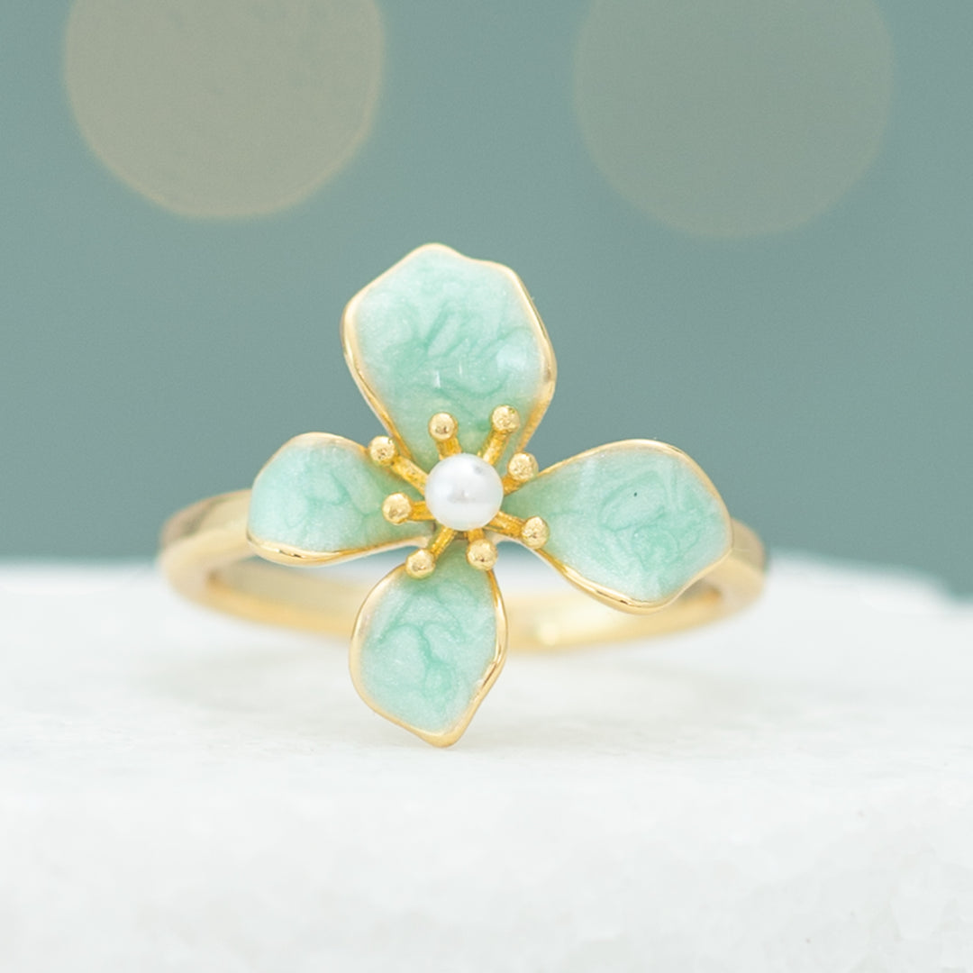 Hope in Bloom Ring in Mint