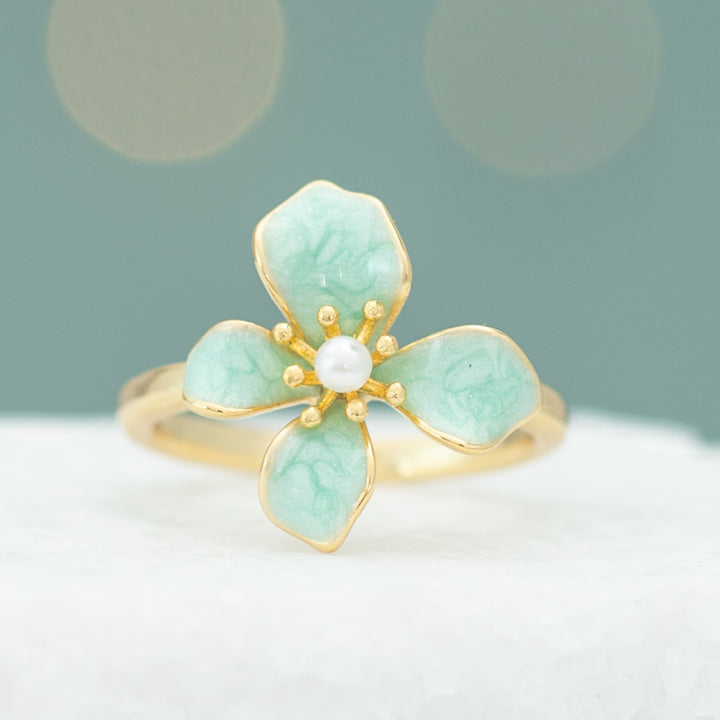 Hope in Bloom Ring in Mint