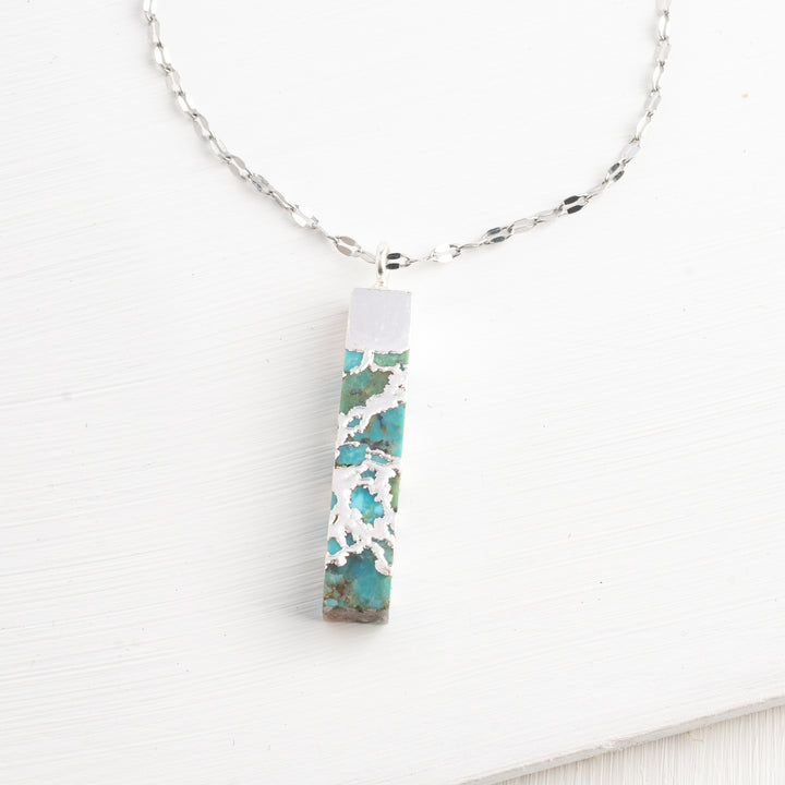 Brayden Turquoise Necklace in Silver